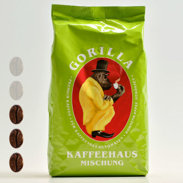Gorilla Kaffeehaus ganze Bohnen 1kg eine edle Mischung ohne Bitterstoffe Gorilla Kaffeehaus ganze Bohnen 1kg eine edle Mischung ohne Bitterstoffe